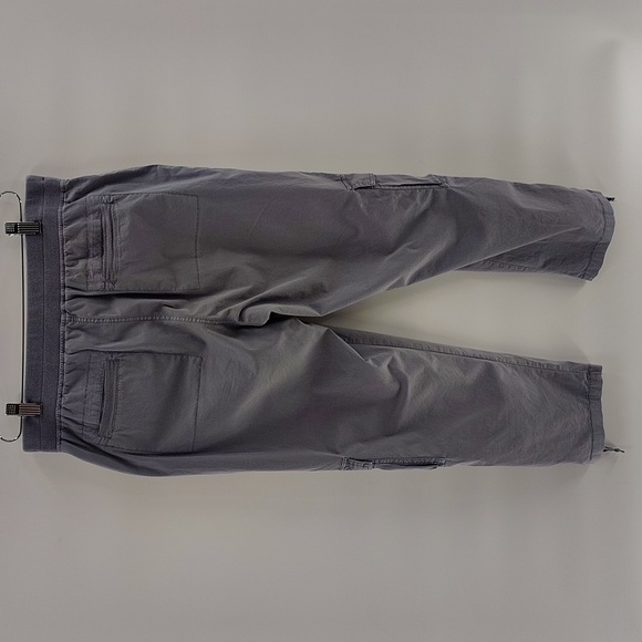 Soft Surroundings Cargo Size Medium pants Blue Gray Side Pockets Elastic Waist - Picture 7 of 11